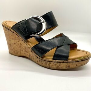 Børn Concepts b.ø.c • Devona Platform Wedge Leather Sandal 8